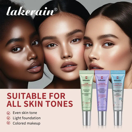 fachgo | 3Colors CC Cream Liquid-Based Full Coverage Cream Waterproof Long-Lasting Correct Redness Foundation erborian Korean Cosmetics