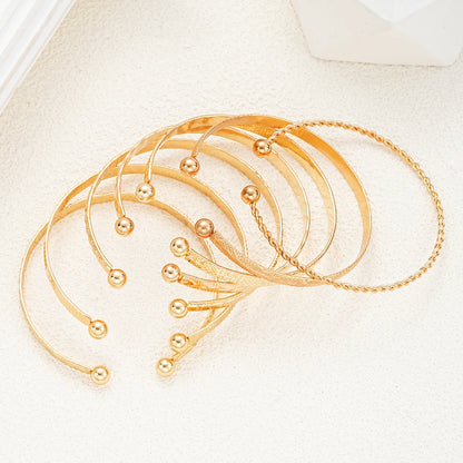 fachgo | 7 Pcs/Set Punk Gold Color Bracelets for Women Streetwear Goth Heart
