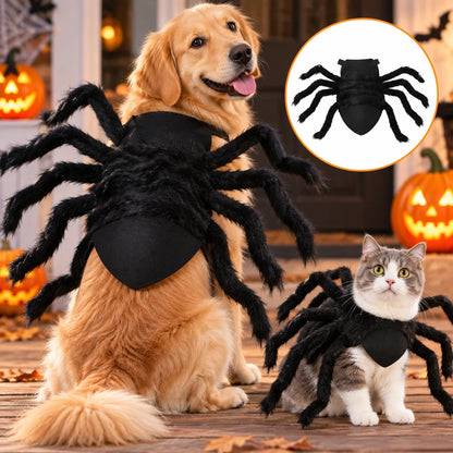 Halloween Pet Spider Costume Chest Dog Cat Clothes Cosplay Funny Spider Halloween Party Costumes for Small Medium Dog Cat