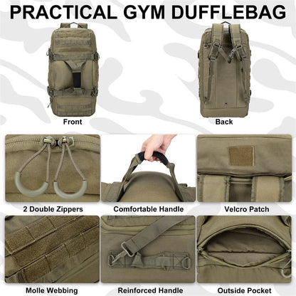 fachgo | LQARMY 30L 50L 80L Outdoor Mountaineering Bag Molle Tactical Backpack Large Duffel Bag Hiking Camping Travel Bags
