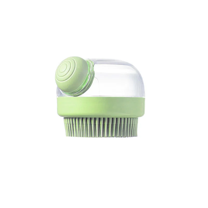 Dog Shower Brush Pet Dog Grooming Massage Bath Cleaning Brush with Shampoo Dispenser for Long Hair Dogs and Cats Shower