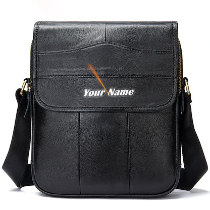 fachgo | MVA Men's Genuine Leather Bag Crossbody Bags for Men Messenger Bag Men Leather fashion Men's Shoulder Bags Male Handbags 1121