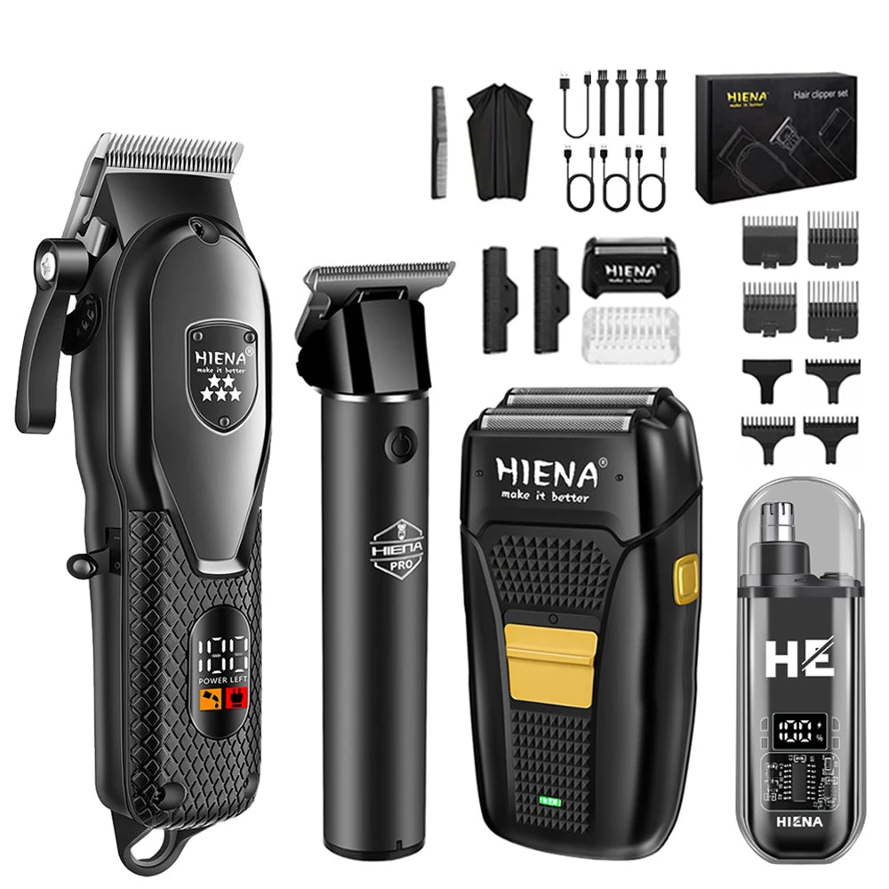 fachgo | HIENA hair clipper professional Hair cutting machine Barber shop electric shaving men's haircut machine Trimmer man