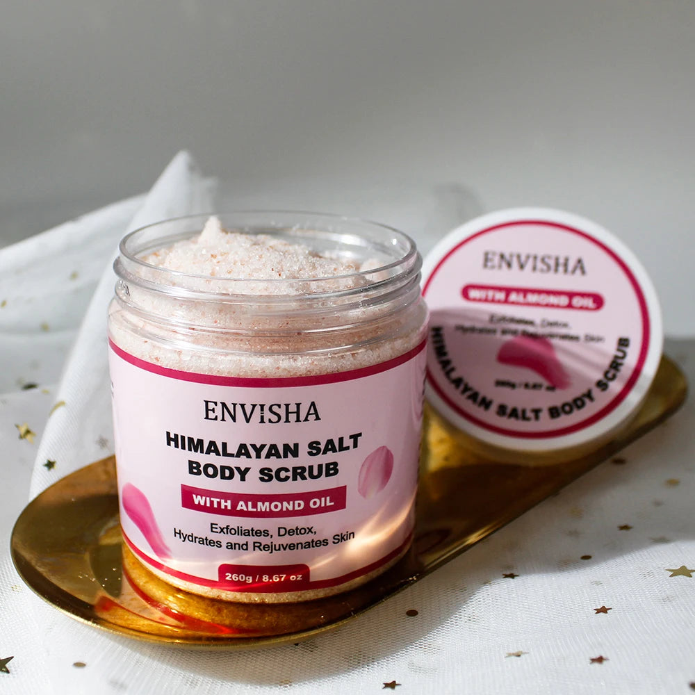 fachgo | ENVISHA Beauty Health Rose Body Massage Bath Salt Scrub Exfoliating Moisturizing Nourish Soften Whitening Skin Care Shrink Pores