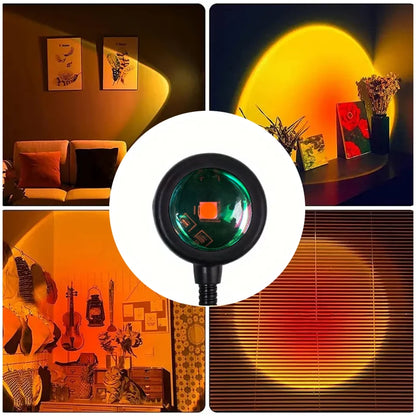 LED Sunset Projection Lamp – USB Powered