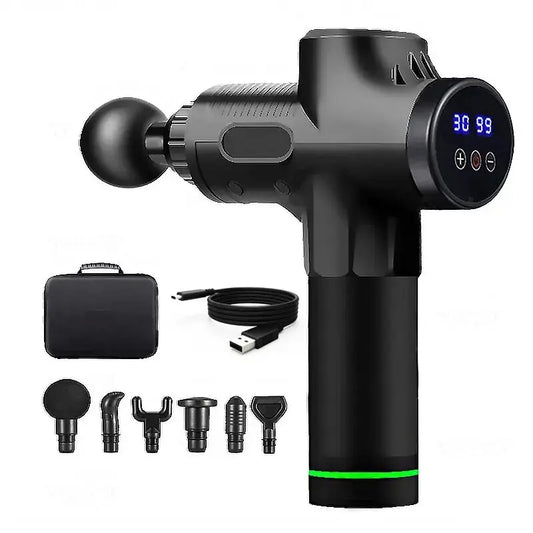 fachgo | Professional Massage Gun Massage Gun LCD Digital Display with 99 Levels for Adjusting the Body Arms Legs Back Deep Massage