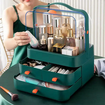 fachgo | 1pc Cosmetics Receiving Box Dust-Proof Desktop Makeup Organizer with Drawer for Skin Care Products Household Storage Box Shelf