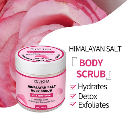 fachgo | ENVISHA Beauty Health Rose Body Massage Bath Salt Scrub Exfoliating Moisturizing Nourish Soften Whitening Skin Care Shrink Pores