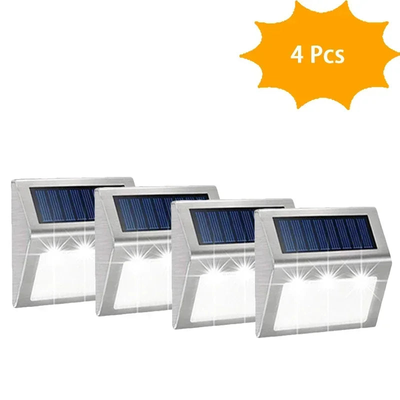 fachgo | 1-12Pack Solar Powered LED Deck Lights LED Solar Lamp Outdoor Stair Lights Stainless Steel for Garden Backyard Patio Wall Fence