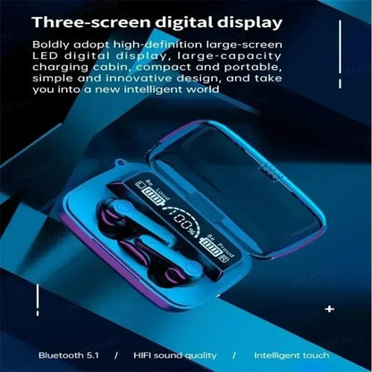 fachgo | Original M19 Bluetooth Headset Wireless In-Ear Sports Intelligente Touch Led Displaymirror Warehouse Charging Treasure Earphone