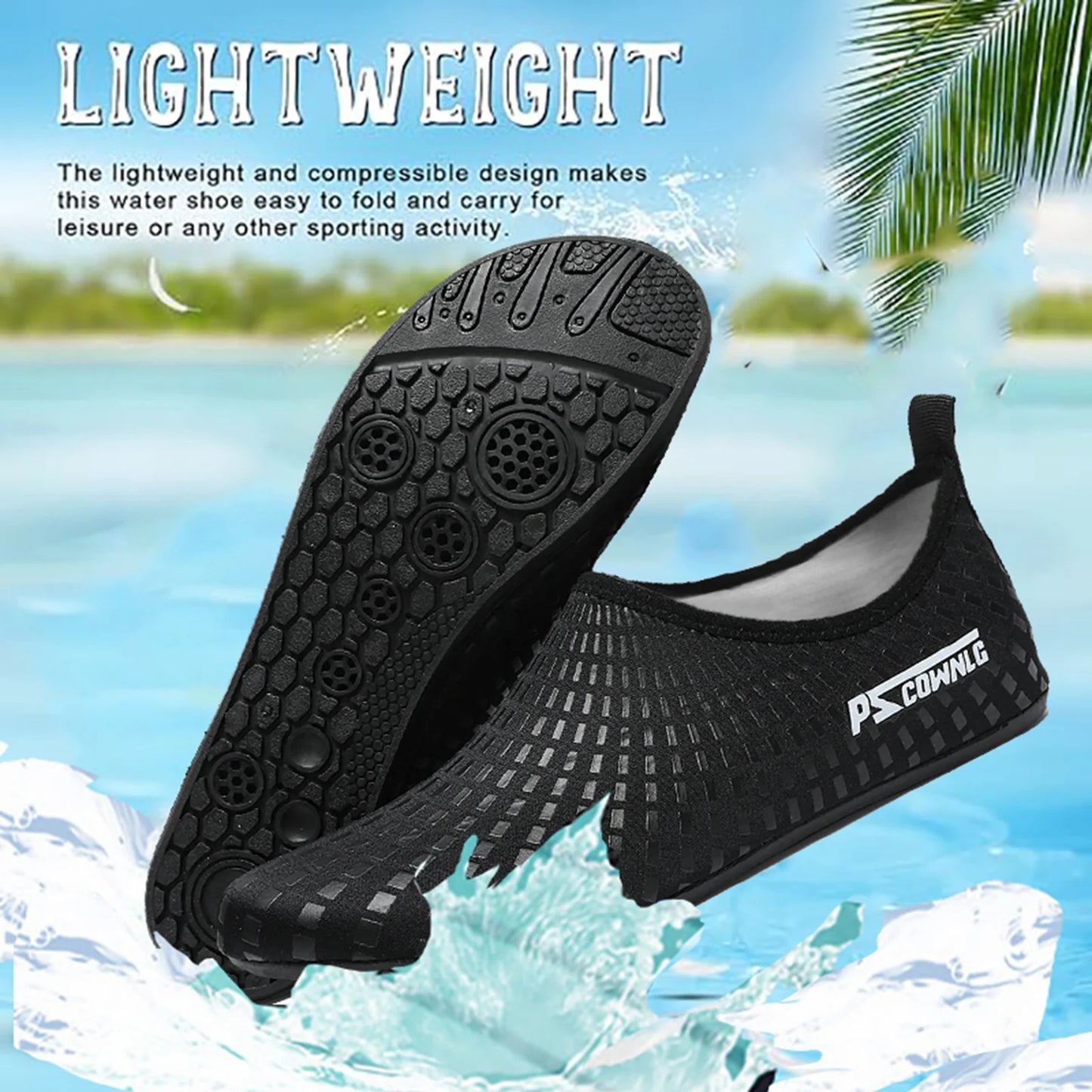 fachgo | Diving Shoes Women Aqua Shoes Men Beach Swimming Water Sport Socks Barefoot Sneaker Fitness Dance Swim Surfing Snorkeling Shoe