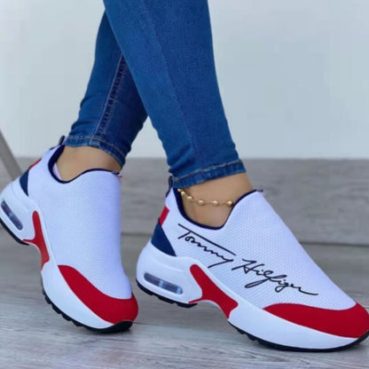 fachgo | Casual Breathable Wedges Ladies Walking Sneakers Flat Women Shoes