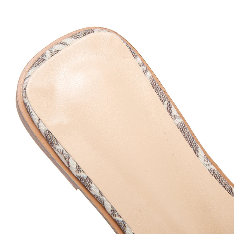 fachgo | Classic Simple Design Wearable Comfortable Anti-slip Sole Letter Printed Slippers Seasonal New Summer Fashion Women's Sandals