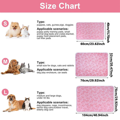 fachgo | 1pcs Ultra-Soft Paw Print Dog Blankets - Machine Washable, Cozy Pet Pillow Pads for Indoor & Outdoor Use - Ideal for Small to La