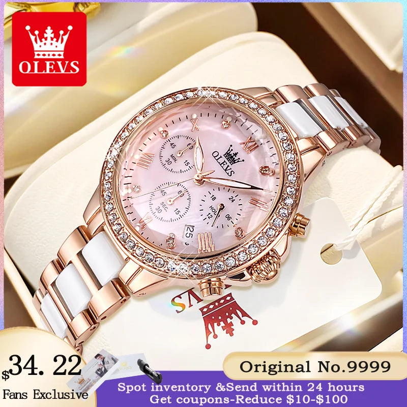 fachgo | OLEVS 9999 Diamond Women’s Quartz Watch