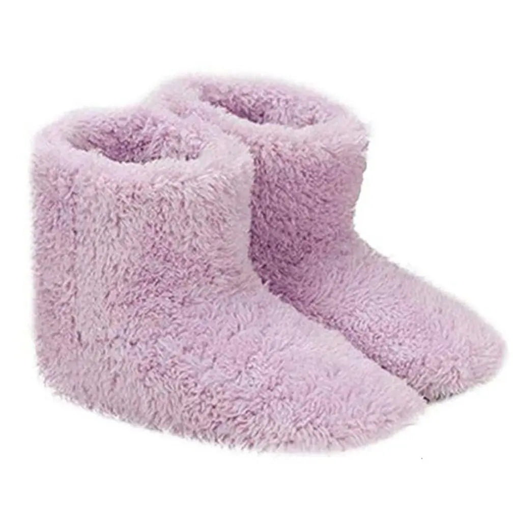 USB Heater Shoes Men Women Winter Warm Snow Boots Foot Warmer Plush Heating Rechargeable Slippers Electric Heated Slippers