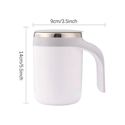 fachgo | Portable Coffee Electric Stirring mug Large Capacity Automatic Blender Cup Stainless Steel Rotating Magnetic home Drinking Tool