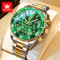Luxury Men's Gold and Silver Chronograph Quartz Watch