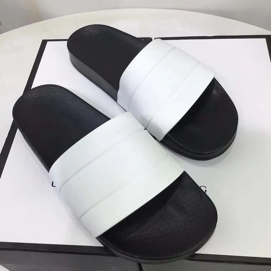 fachgo | Designer Sandal Women Men Rubber Leather Slide Sandal Dress Shoe Wedges Sandal Beach Slippers Luxury Summer Platform