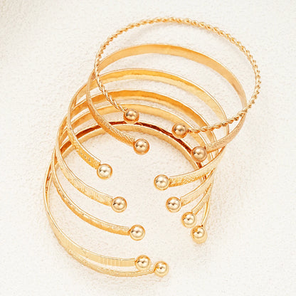 fachgo | 7 Pcs/Set Punk Gold Color Bracelets for Women Streetwear Goth Heart