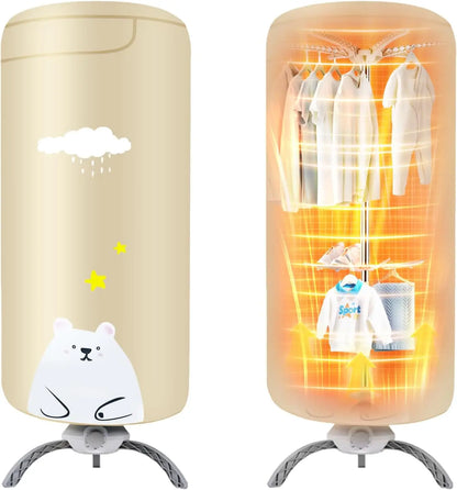 fachgo | 900W Portable Clothes Dryer for Apartments & Travel, Quick-Dry Large Capacity Dryer for Clothes & Shoes