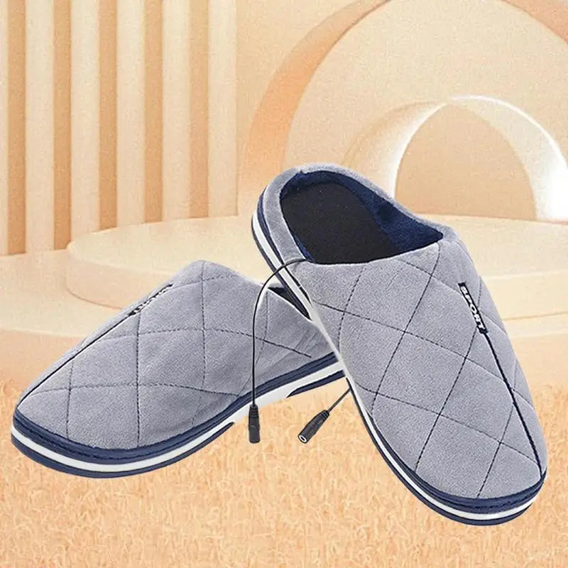 USB Heated Slippers with Soft Velvet Lining