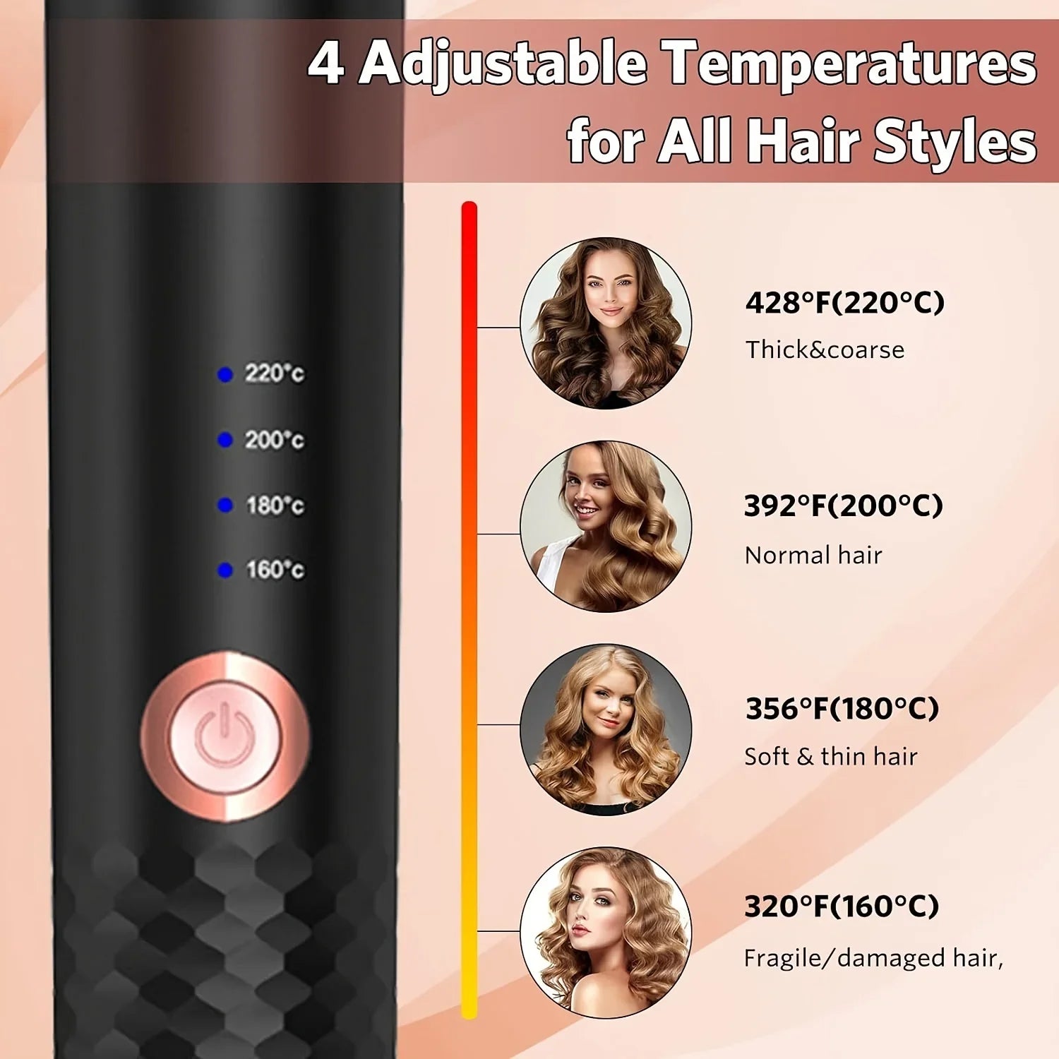 fachgo | Automatic Hair Curler Auto Hair Curling Iron Ceramic Rotating Air Curler Air Spin Wand Styler Curl Machine Magic Hair Curler