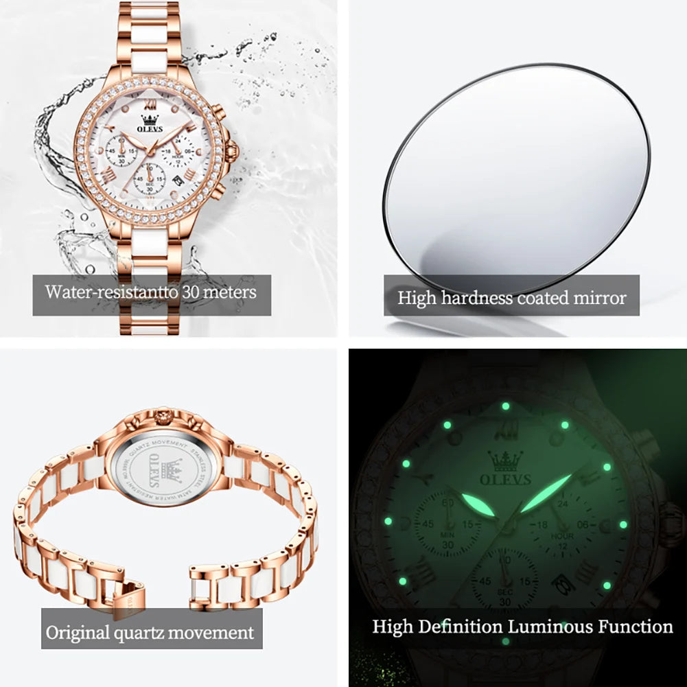 fachgo | OLEVS 9999 Diamond Women’s Quartz Watch