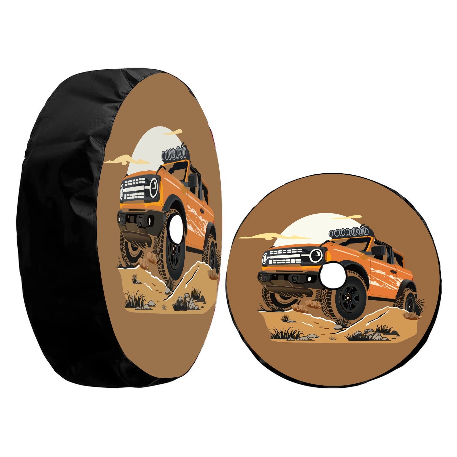 fachgo | LS AUTO Car Exterior Accessories 32 Inches Spare Tire Cover Back Wheel Cover Storage Bag Protector For Ford Bronco 2021 2022
