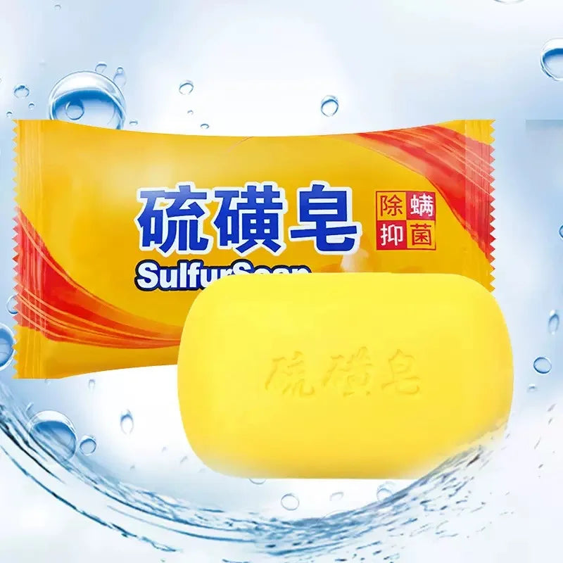 fachgo | 5PCS Sulfur soap Bath soap Clean wash hands and face clean unisex soap behind the skin face deep clean