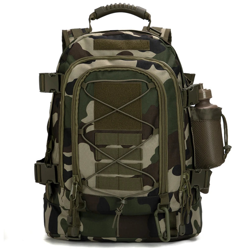 fachgo | LQARMY 65L Outdoor Tactical Backpack Men's Outdoor Hiking Bag Large Capacity Military Army Bags Travelling Camping Rucksack