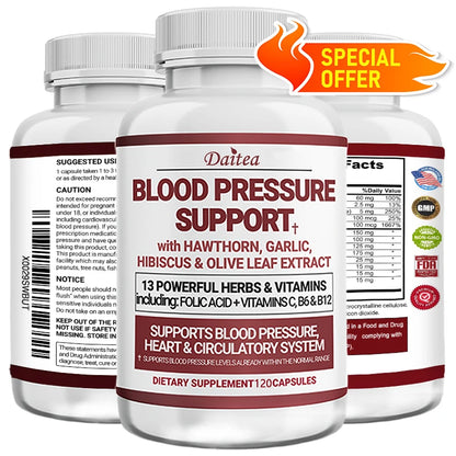 fachgo | Blood Pressure Support Supplement - Supports Fat Metabolism, Blood Circulation, Healthy Brain, Heart, Blood Vessels