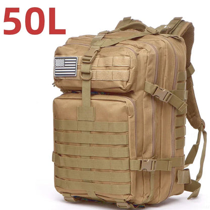 fachgo | 25L/50L 1000D Nylon Waterproof Trekking Fishing Hunting Bag Backpack Outdoor Rucksacks Tactical Sports Camping Hiking