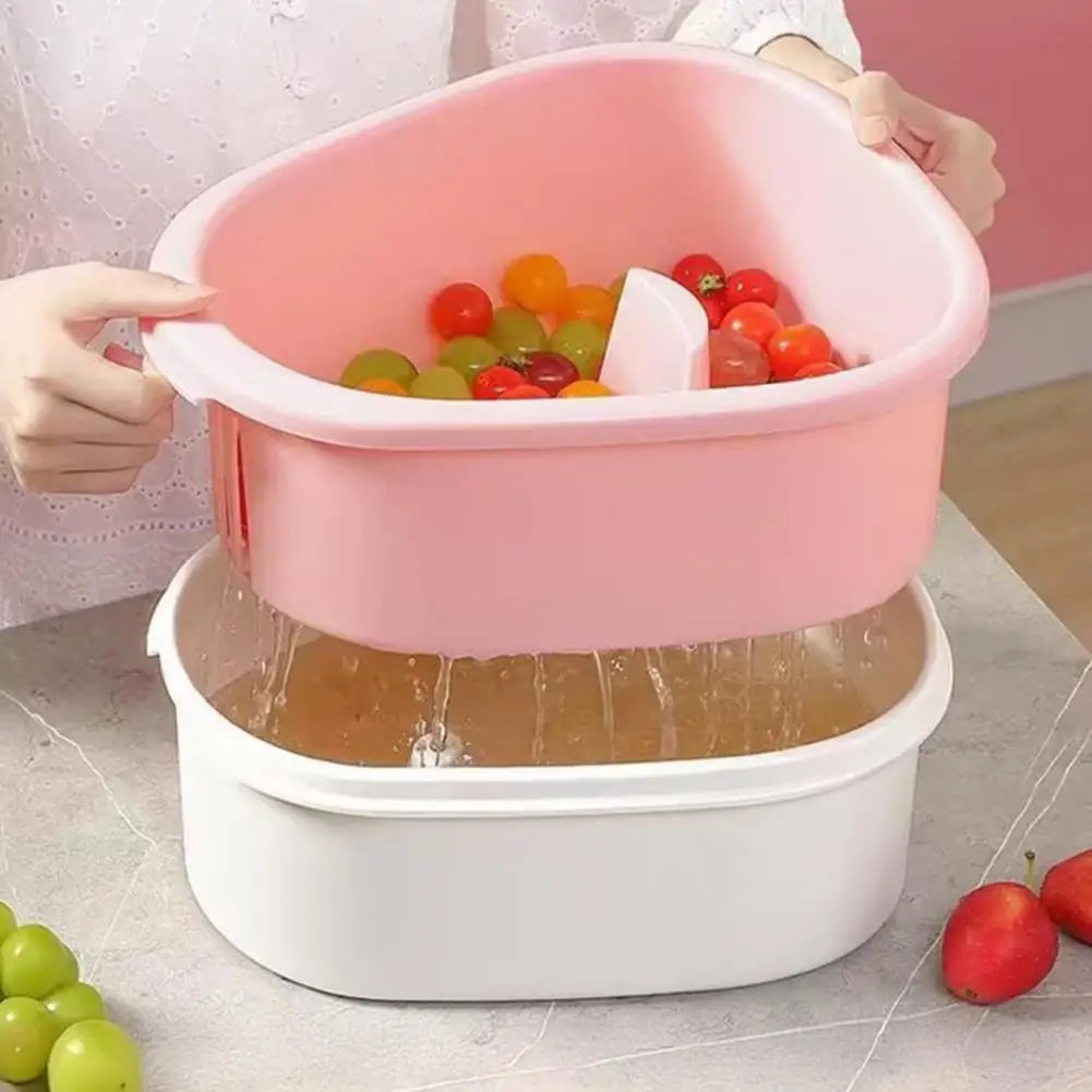 Manual Fruit & Vegetable Washer with Rotating Brush