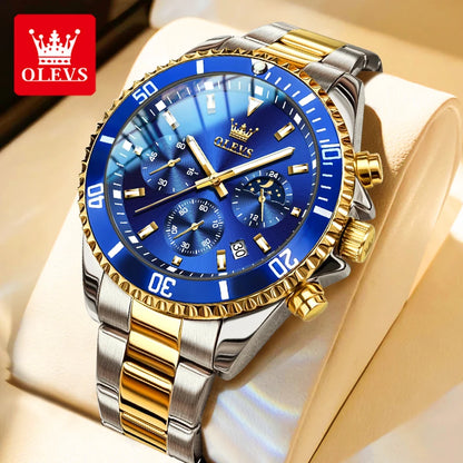 fachgo | OLEVS Moon Phase Chronograph Men’s Watch