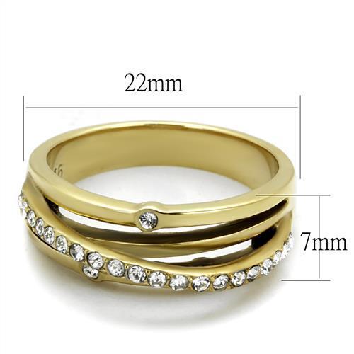 fachgo | TK2611 - IP Gold(Ion Plating) Stainless Steel Ring with Top Grade