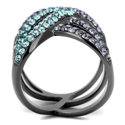fachgo | TK2766 - IP Light Black (IP Gun) Stainless Steel Ring with Top Grade