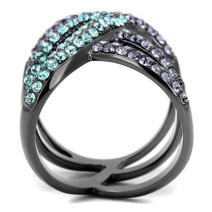fachgo | TK2766 - IP Light Black (IP Gun) Stainless Steel Ring with Top Grade