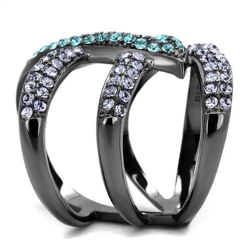 fachgo | TK2766 - IP Light Black (IP Gun) Stainless Steel Ring with Top Grade