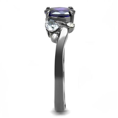 fachgo | TK3169 - IP Light Black (IP Gun) Stainless Steel Ring with AAA Grade
