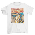 Funny Cat Scream Graphic T-Shirt for Cat Lovers Unisex Cotton Tee