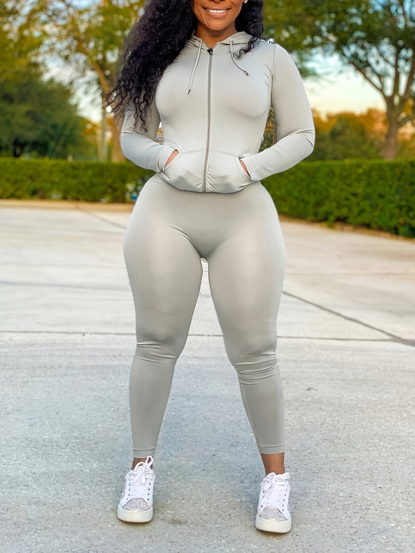 fachgo | Targeted Women'S Pants Set Two Piece Set Women Festival Fall Winter Top+Pant Sweat Suits Neon 2pcs Outfits Matching Sets