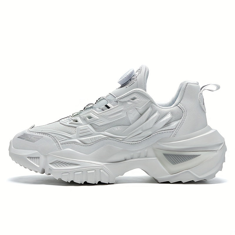 fachgo | Men'S Breathable Running Shoes - Lightweight Sneakers with Cushioned TPU Sole, Lace-Up Closure, Non-Slip Rubber Outsole - All-Season Gym, Jogging, Gym Footwear, Striped Design, Comfortable Fit, Fitness Enthusiasts