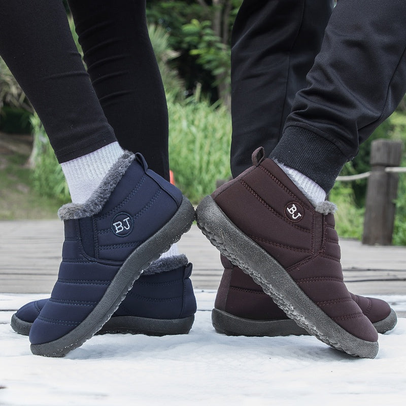 fachgo | Women Winter Boots Slip On Winter Shoes For Women Ankle Boots Female Snow Boots