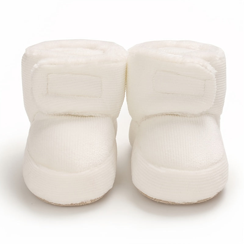 fachgo | Toddler Baby Girls Booties Plus High Top Slippers Indoor Shoes Crib Shoes First Walker Shoes For Winter