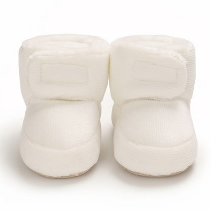 fachgo | Toddler Baby Girls Booties Plus High Top Slippers Indoor Shoes Crib Shoes First Walker Shoes For Winter