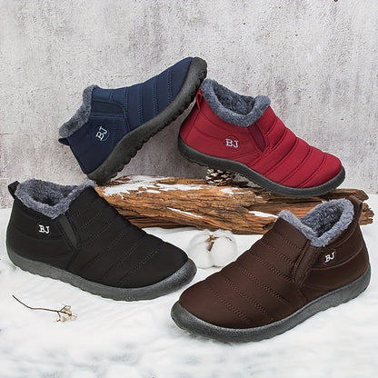 fachgo | Women Winter Boots Slip On Winter Shoes For Women Ankle Boots Female Snow Boots