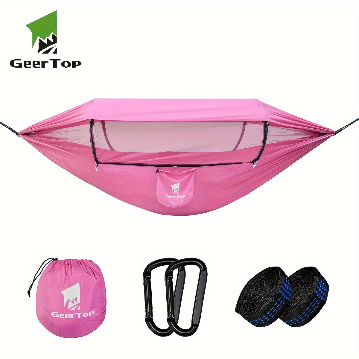 fachgo | GEERTOP 3in 1 Outdoor Hammock with Mosquito Net Sun Shelter, Double Sleep Rest Camping Hammock for Backpacking Travel Garden Park