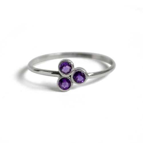 fachgo | Amethyst Cluster Sterling Silver Ring