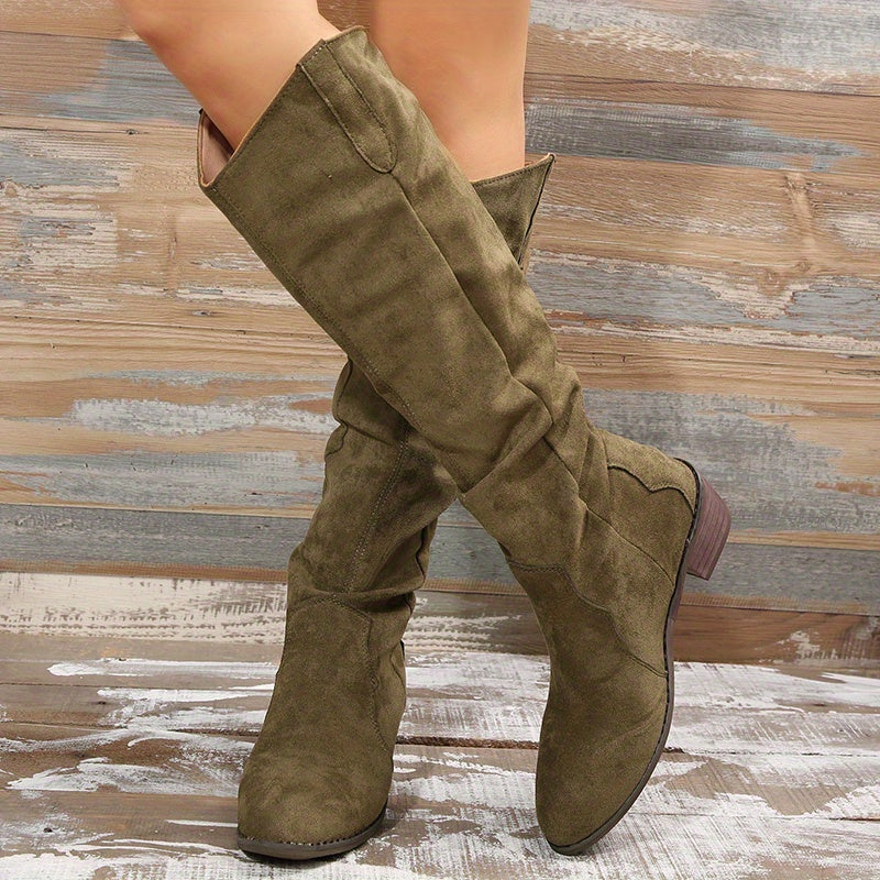 fachgo | Women’s Knee-High Western Cowboy Boots